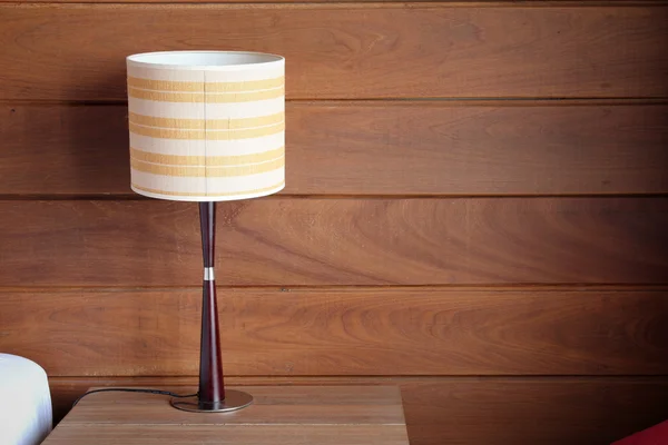 Table lamp on bedroom