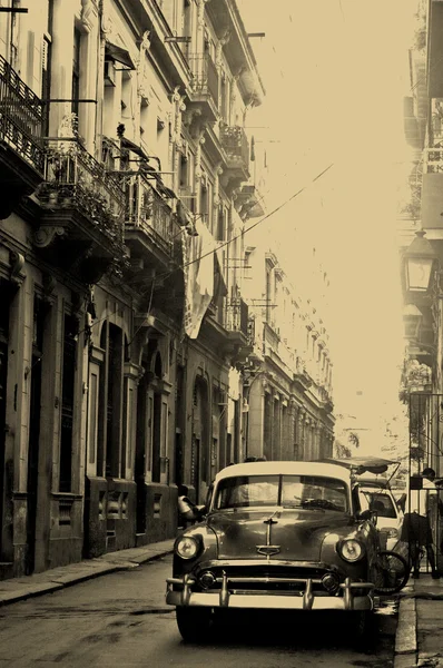 American old car in Havana street, Cuba