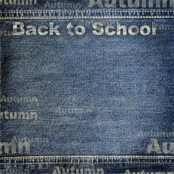 Denim texture with Back to School background
