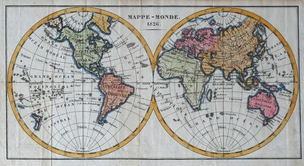 Original antique world map