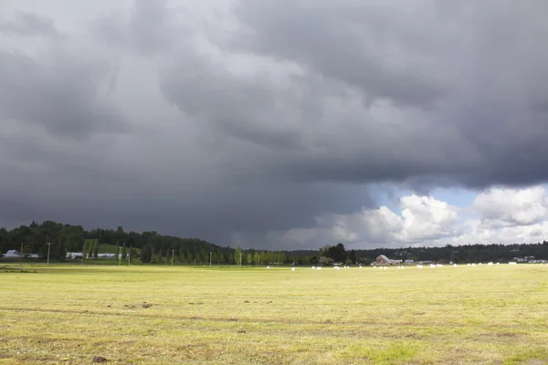 Storm Clouds Form across Farmland