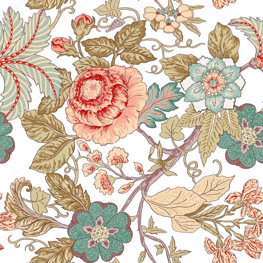 Vintage flower pattern u2014 Stock Vector © Lemuana #23711281