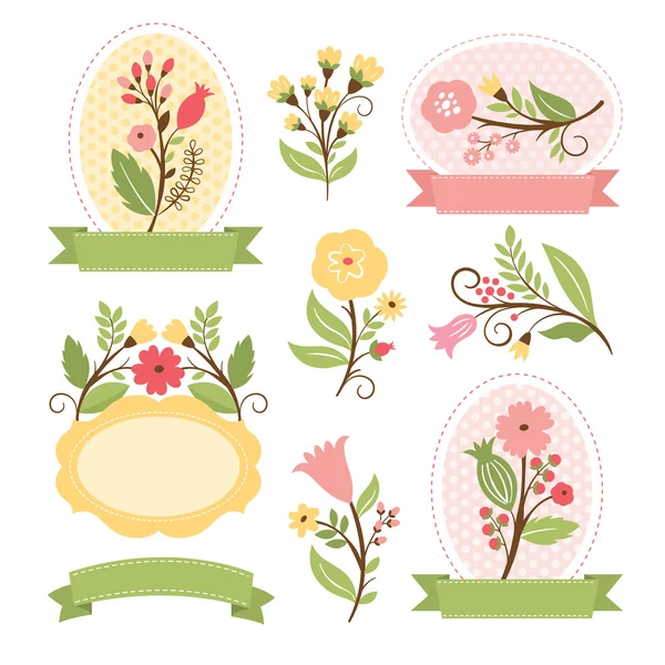 Floral set, vector collection