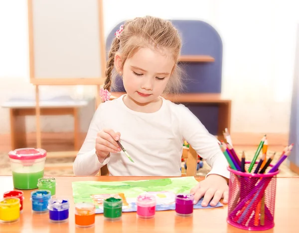 Cute little girl drawing