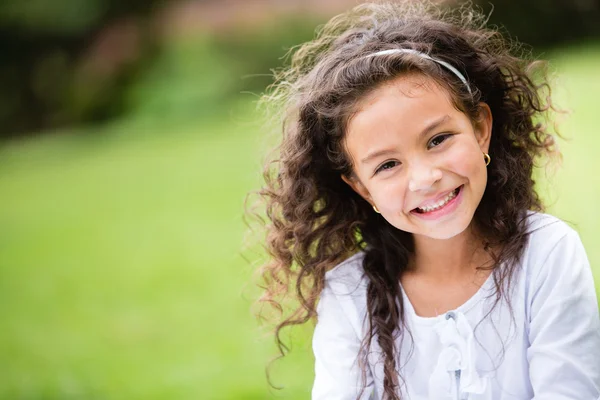 Sweet little girl outdoors