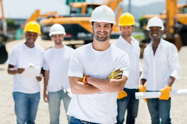 Group of construction workers