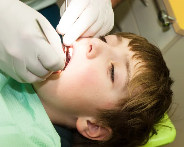 Boy on dental examination