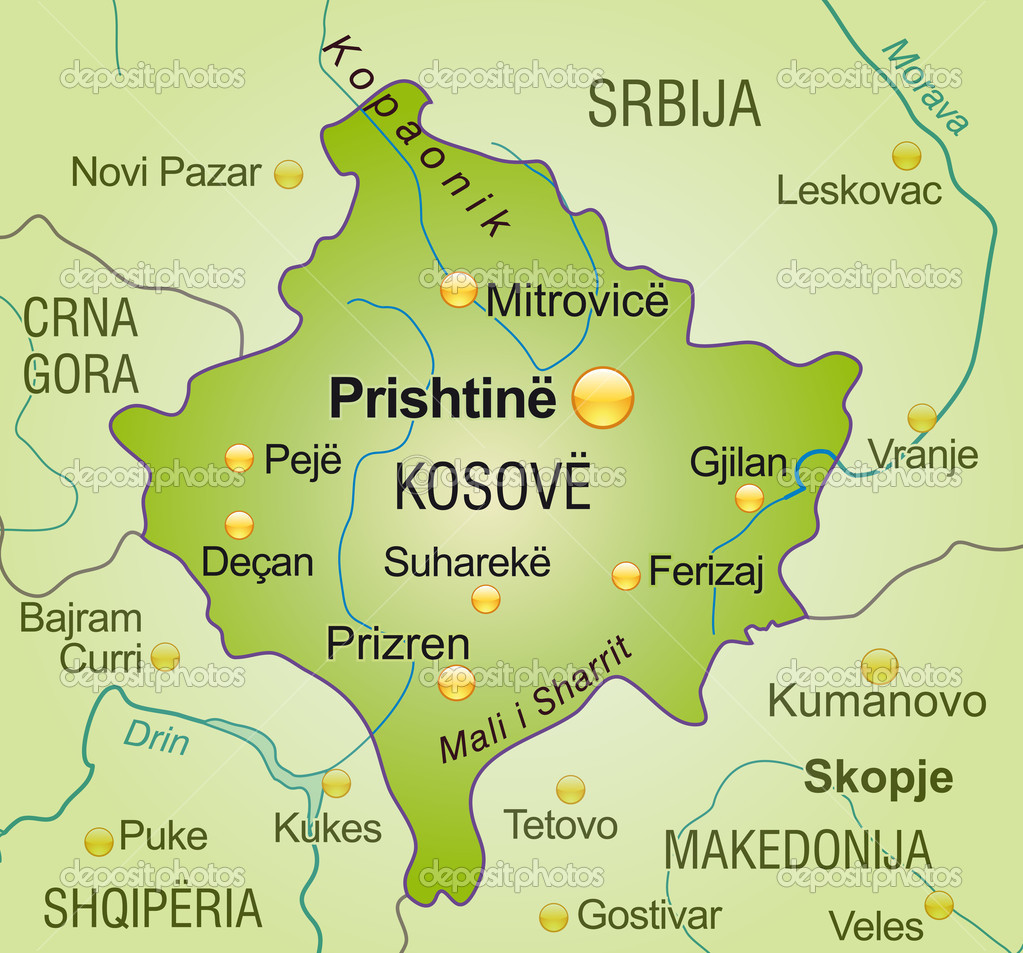 Karta över kosovo — Stock Vektor © artalis #40918437