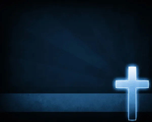Blue glowing cross
