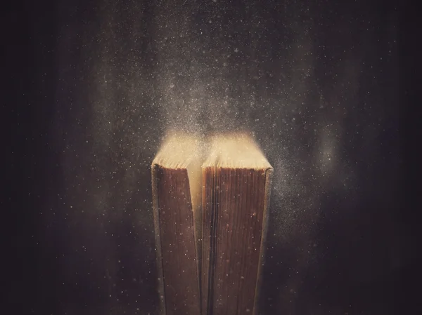 Old book with light