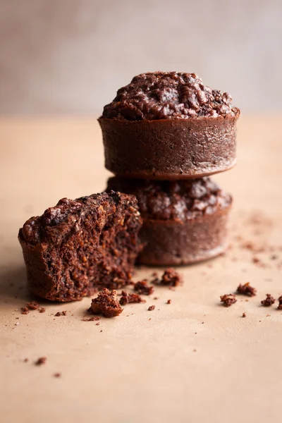 Chocolate oat bran muffins