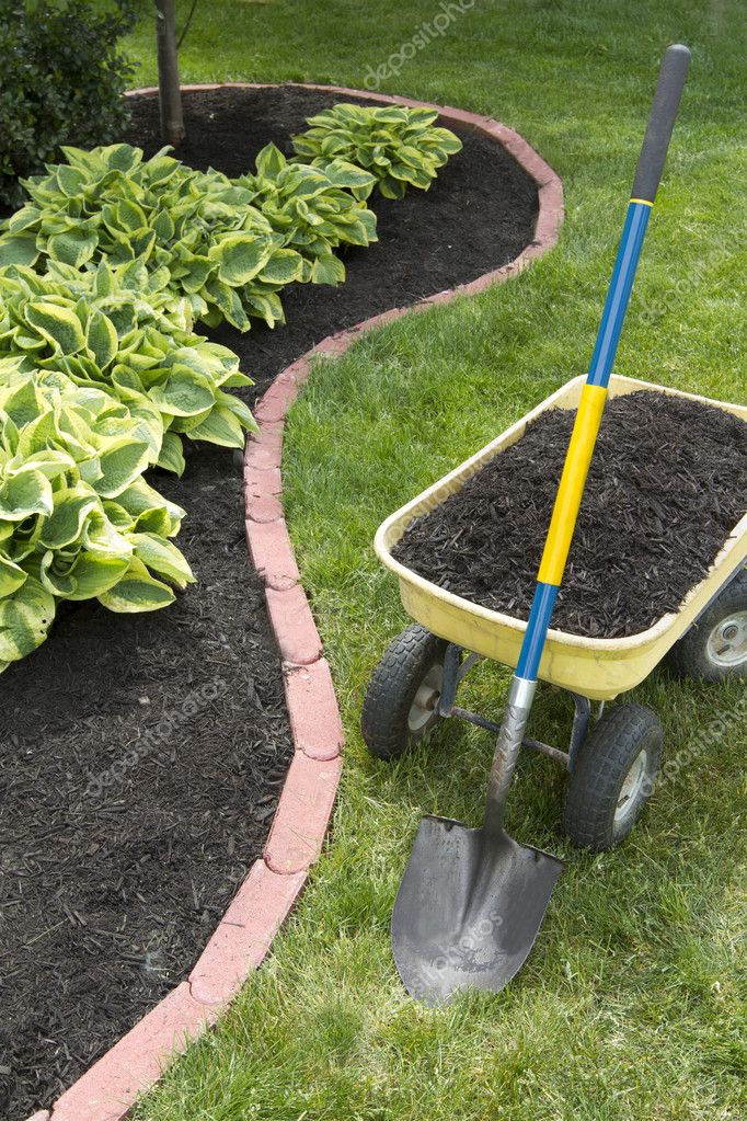Mulch Bed With Edging — Stock Photo © oocoskun 11046949