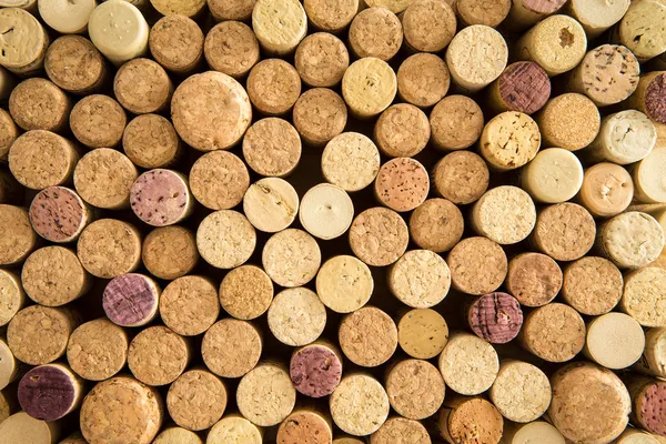 Background texture of neatly arranged corks