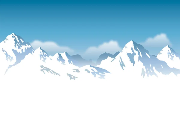 Snowcapped mountains - background