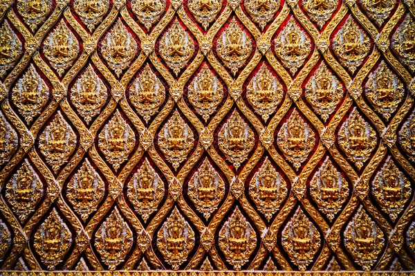 Walls painted ceramics In the ancient temple. Southern Thailand.