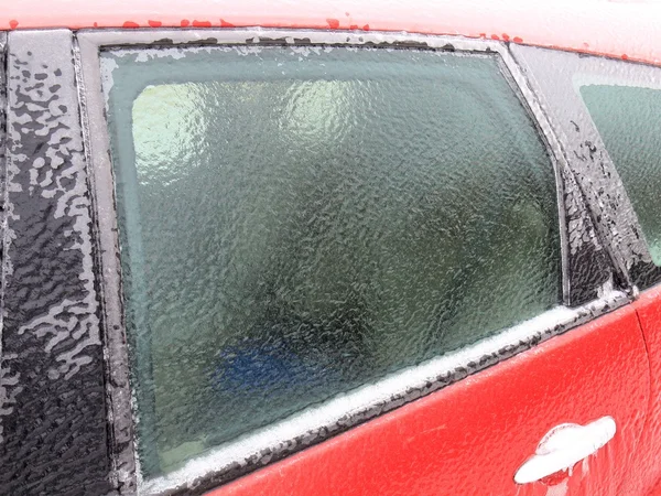 Ice on the car back window