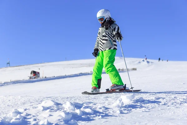 Girl on the ski