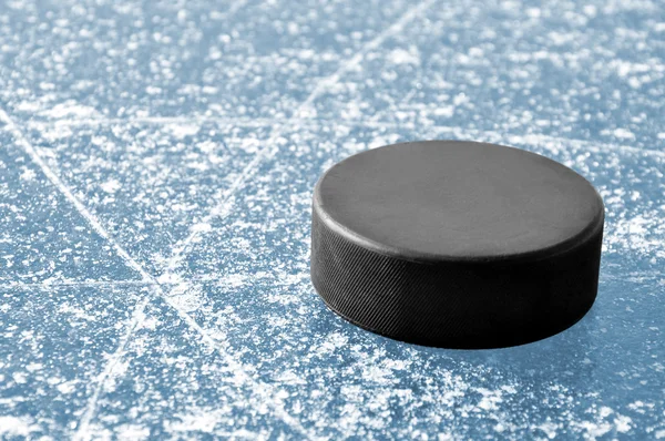 Black hockey puck