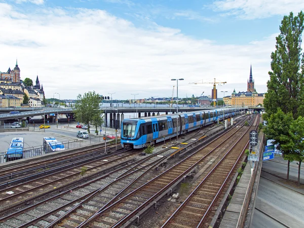 Stockholm, Sweden. Railroad tracks in the city