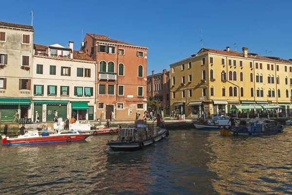 Venice, Italy . June 22, 2012 . Cargo boats carry about products on the canals of Venice