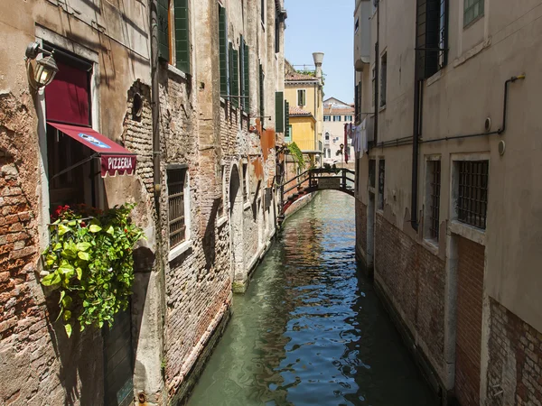 Venice, Italy . Architecture of ancient Venetian houses built on the canal