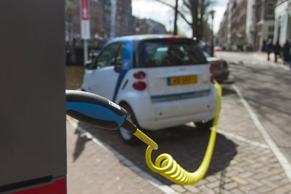 Amsterdam, The Netherlands April 14, 2012 . Electric vehicle in an urban environment