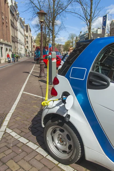 Amsterdam, The Netherlands April 14, 2012 . Electric vehicle in an urban environment