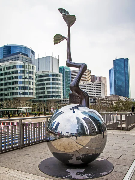 Paris, France, May 3, 2013 . Modern sculpture in the area of La Defense
