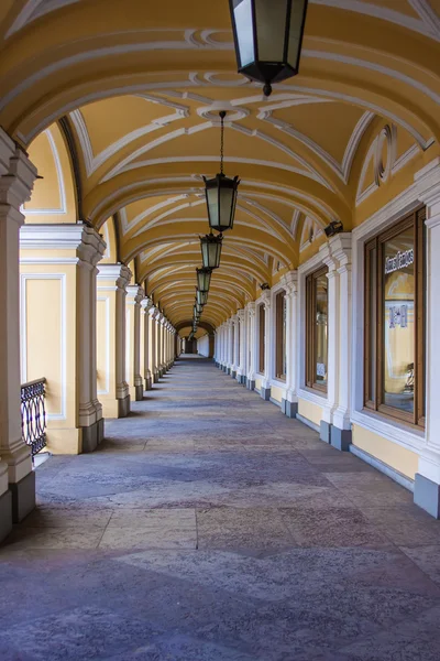 St. Petersburg, Russia. Gallery Gostiny Dvor building arcade