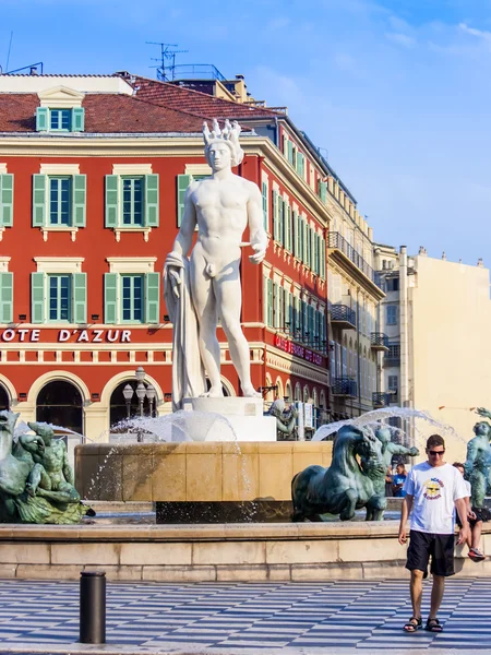 Nice, France, on June 30, 2011. Victor Massen Square - a central square of the city