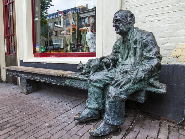 Amsterdam, Netherlands, on July 10, 2014. A modern sculpture in an urban environment