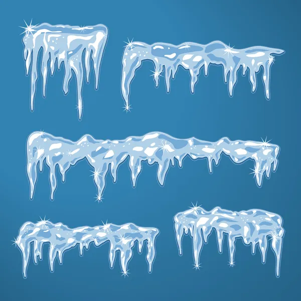 Ice sheets with icicles