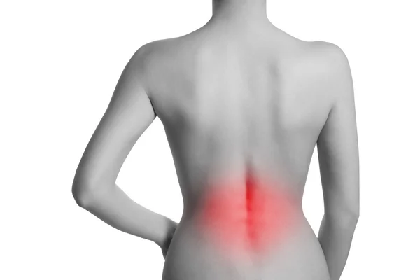 Woman suffering from backache