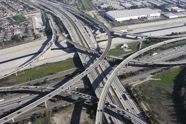 Los Angeles Freeway Interchange Aerial