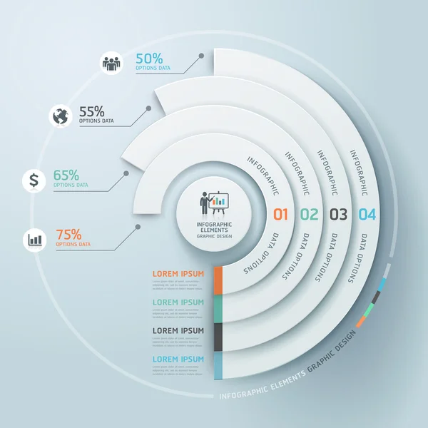 Business Infographics circle origami