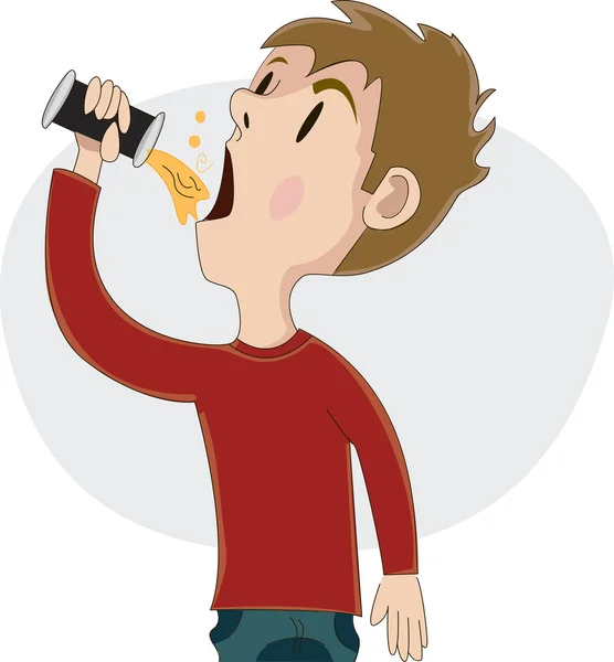 Niño bebiendo algo — Vector de stock © I.Martin #18061191