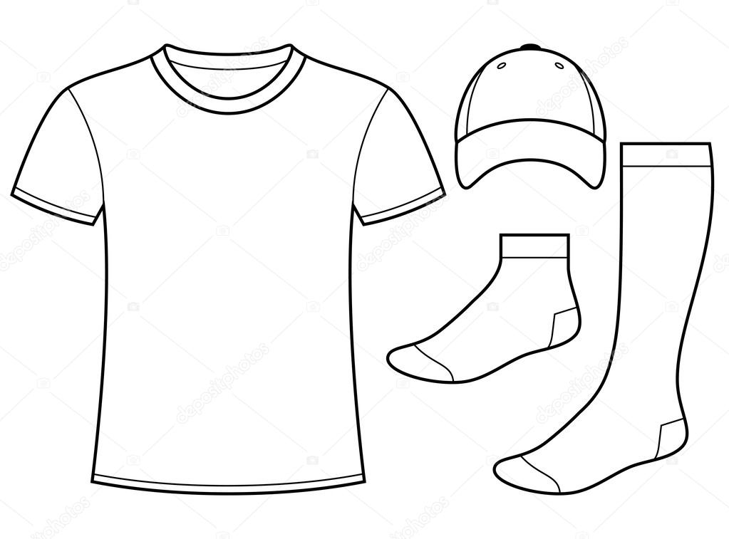 T-shirt, Mütze und Socken-Vorlage — Stockvektor © nikolae ...