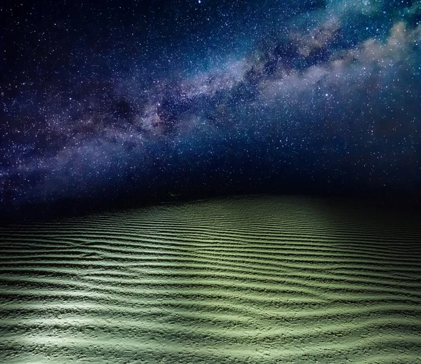 Sandy desert night scene