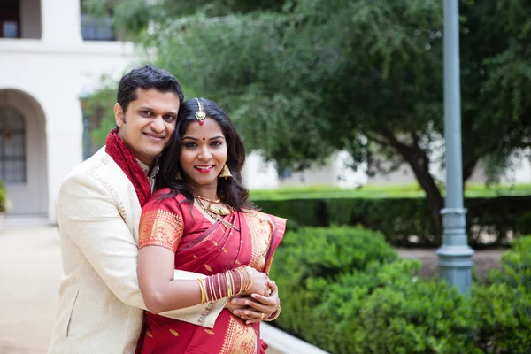 Attractive Indian bride and groom