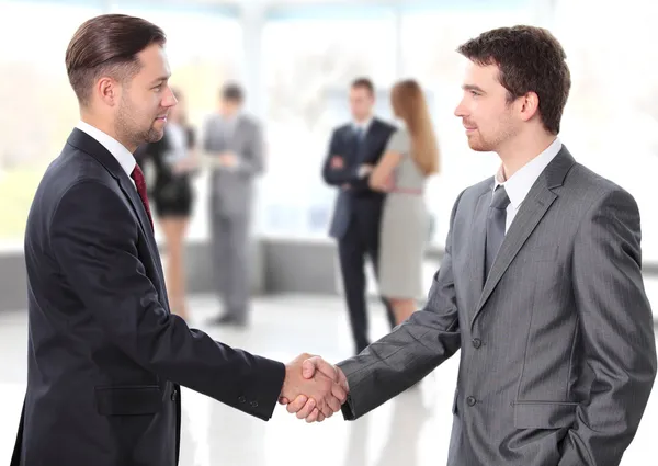 Business shaking hands