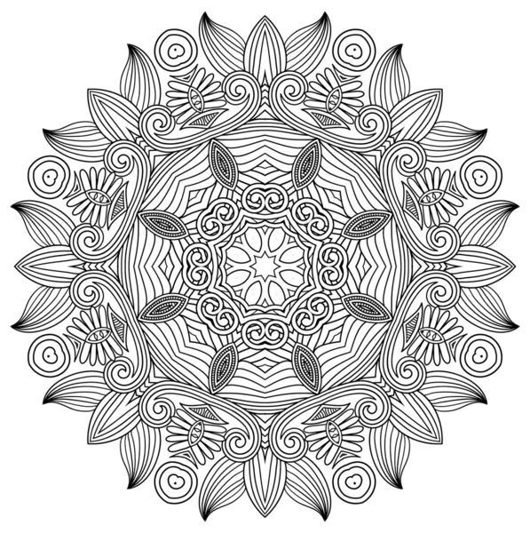 Black and white circle flower ornament