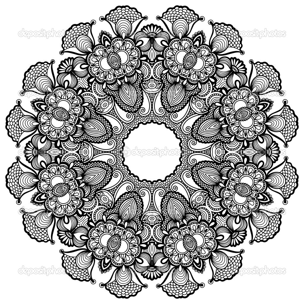 lace dress with patterns pattern lace ornamental doily Circle round ornament, geometric
