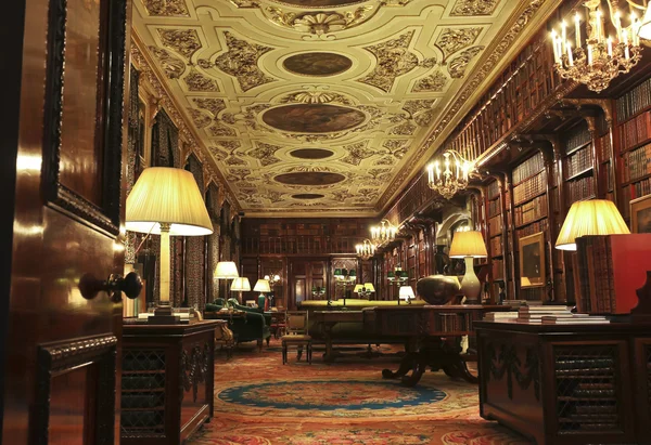 A View of the Chatsworth House Library, England