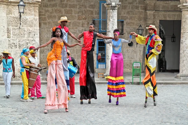 Street dancers in Havana. Cuba