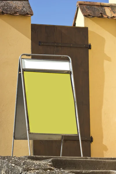 Empty board (menu board) at a restaurant