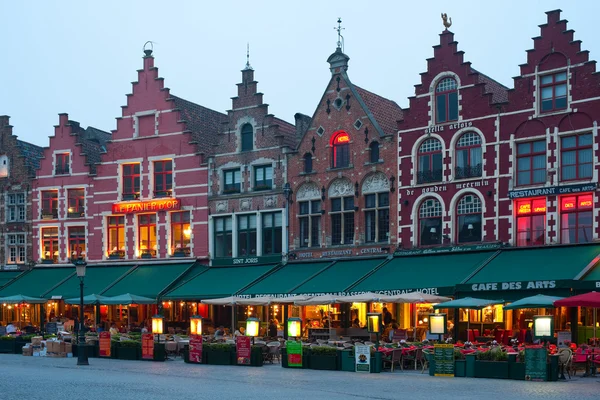 Evening Market Square in Bruges