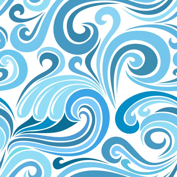 Seamless abstract pattern with sea waves. Vector illustration.