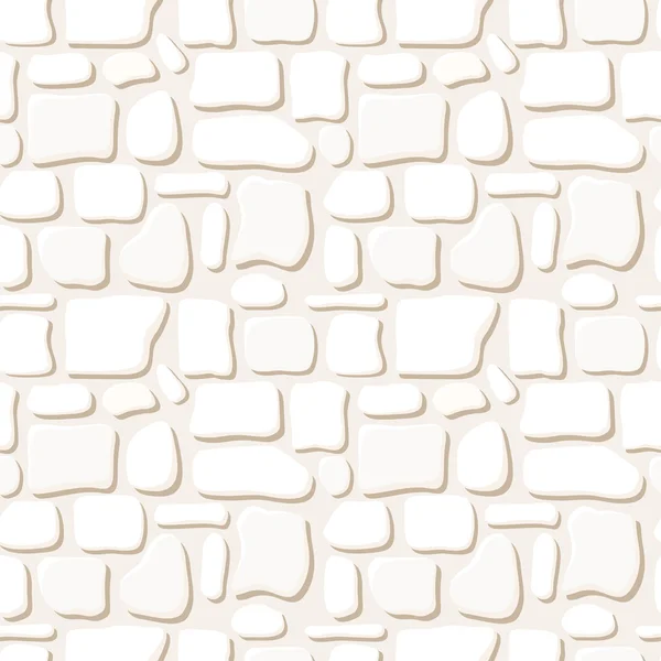 Seamless texture of white stone wall. Vector illustration.