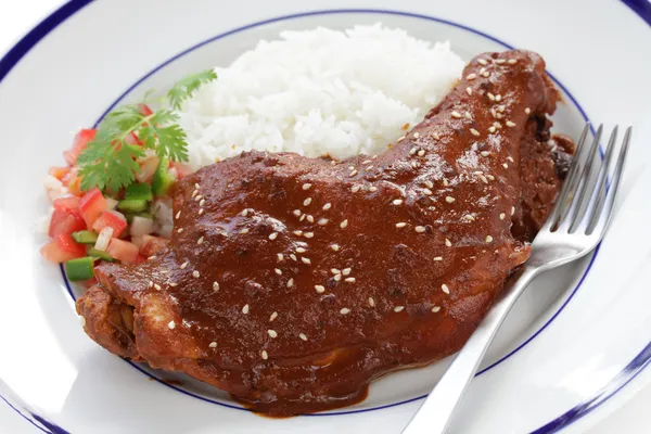 Chicken mole, mexican cuisine