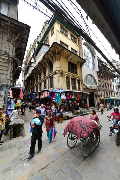 The crowded streets of Kathmandu, Nepal